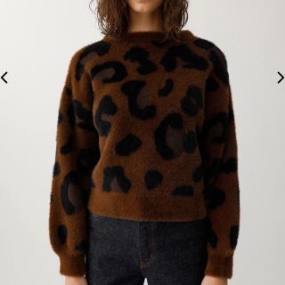 マウジー(moussy)のLEOPARD SHAGGY ニット(ニット/セーター)