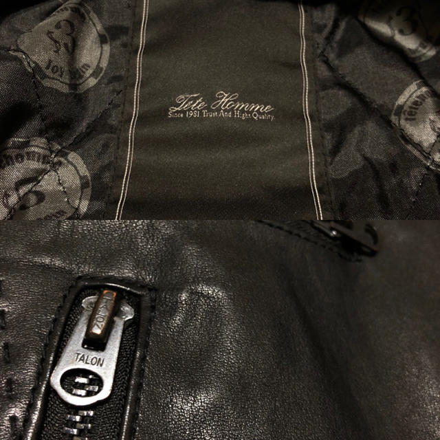 TETE HOMME - テットオム レザージャケット 馬革 Sサイズの通販 by