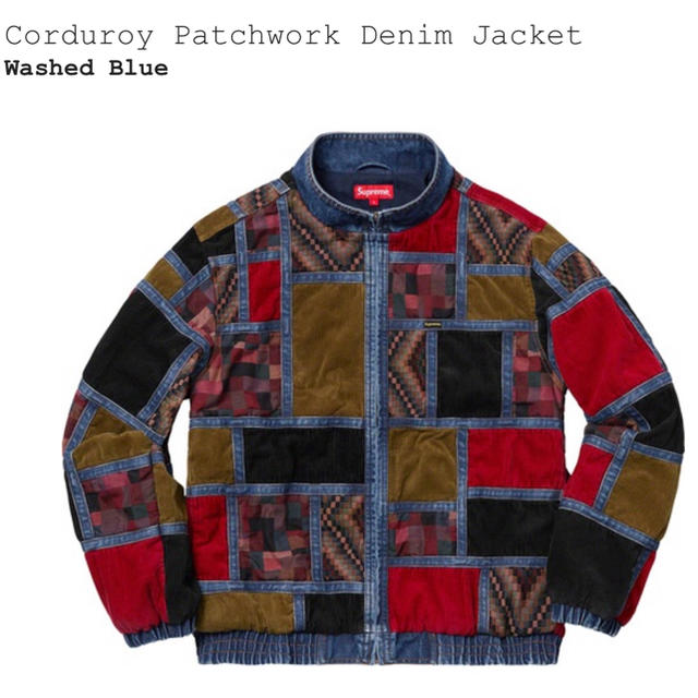 ジャケット/アウターcorduroy patchwork denim jacket M