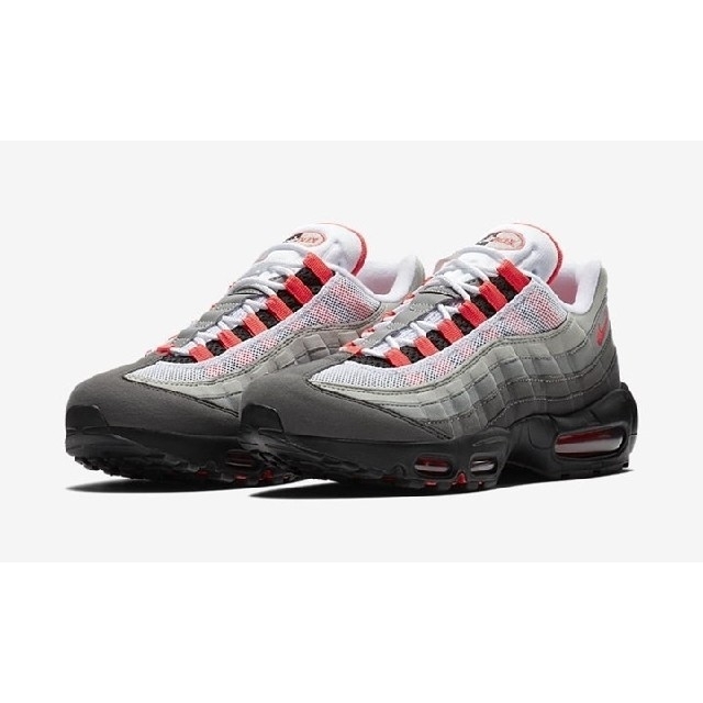 NIKE AIR MAX 95 WHITE & SOLAR RED 27cm