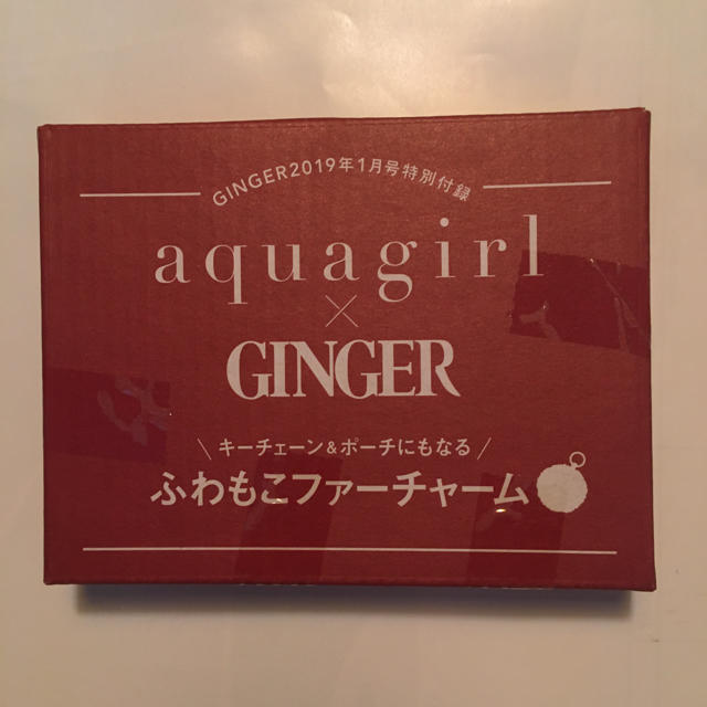 aquagirl(アクアガール)のジンジャー2019.1月号アクアガールコラボふわもこ大人ファーチャーム付録 レディースのファッション小物(その他)の商品写真