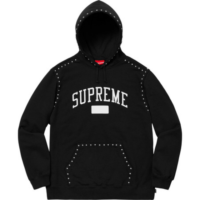 正規品 supreme studded hooded sweatshirt Mトップス