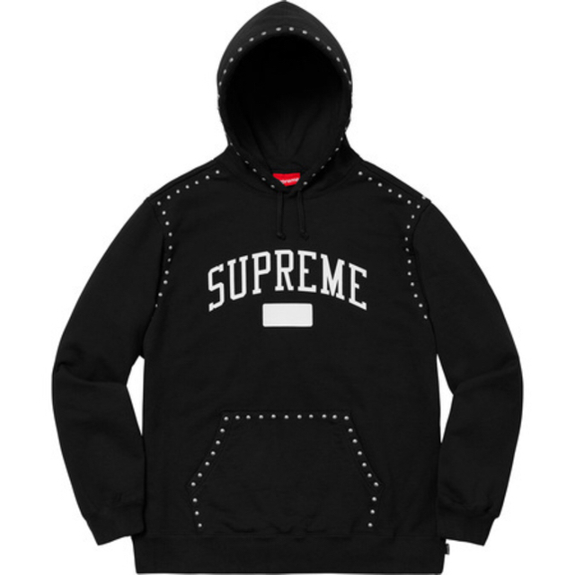 正規品 supreme studded hooded sweatshirt M