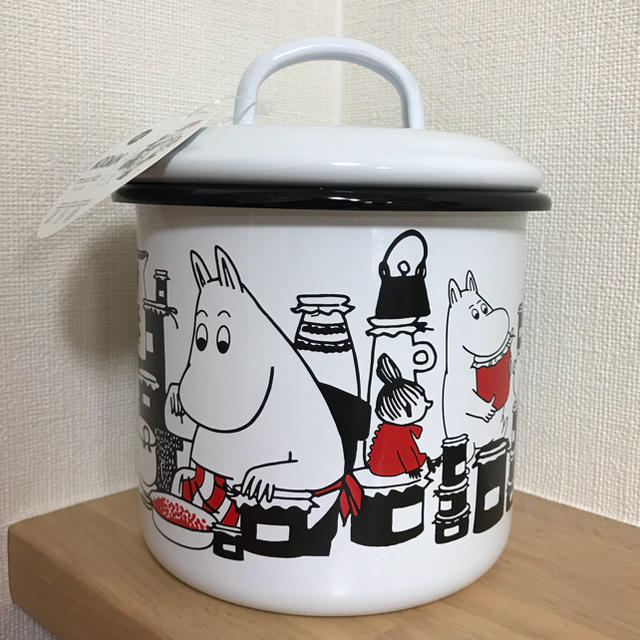 ムーミン ホーロー ジャー ジャム柄 北欧食器  インテリア/住まい/日用品のキッチン/食器(容器)の商品写真