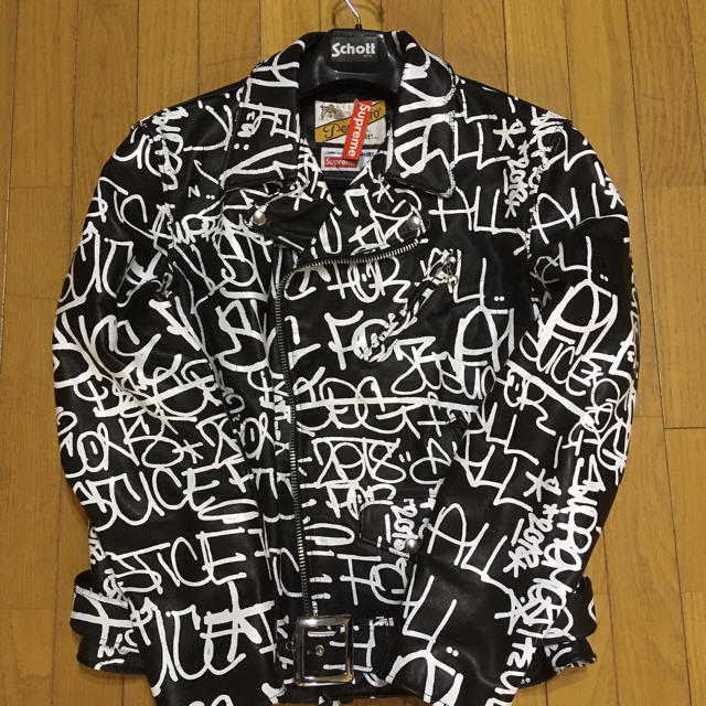 Supreme(シュプリーム)のSupreme Garcons Leather Jacket Lサイズ メンズのジャケット/アウター(ライダースジャケット)の商品写真