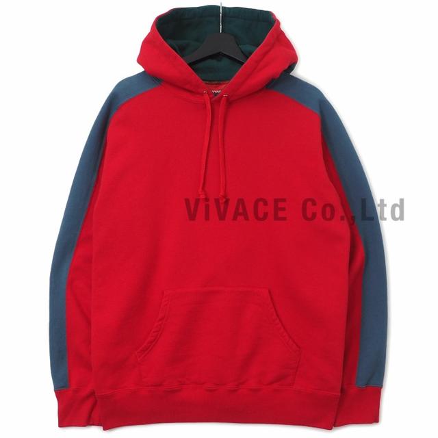 生まれのブランドで Supreme - Supreme Paneled Hooded Sweatshirt 赤XL パーカー