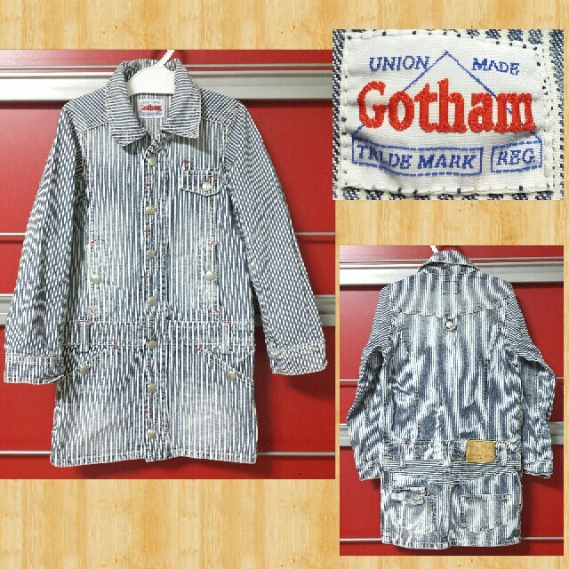 GOTHAM(ゴッサム)のGotham ゴッサム 子供服 110 デニムワンピース グラグラ姉妹ブランド キッズ/ベビー/マタニティのキッズ服女の子用(90cm~)(ワンピース)の商品写真