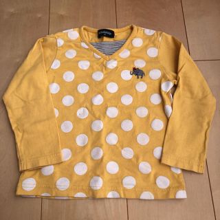 クレードスコープ(kladskap)のused クレードスコープ 水玉長袖Ｔシャツ 100 ぞうさん(Tシャツ/カットソー)