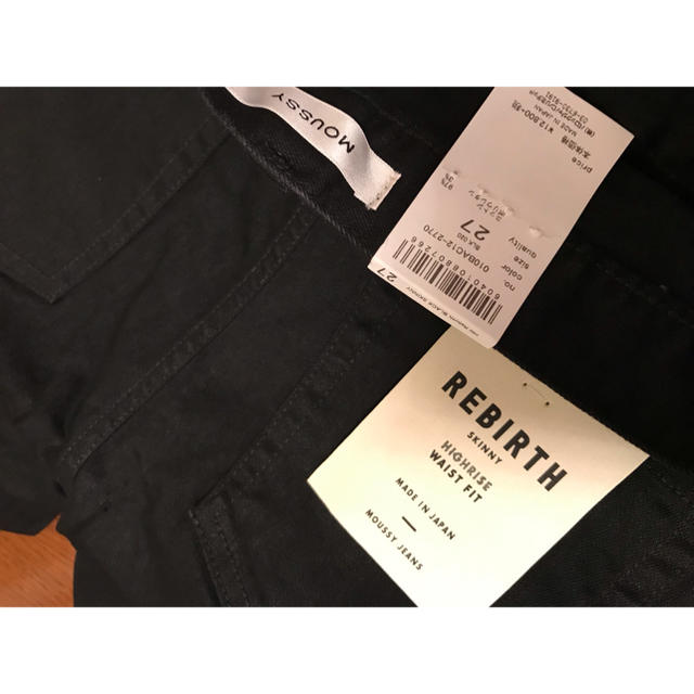 新品タグ付き:Moussy HW Rebirth Black Skinny 27 3