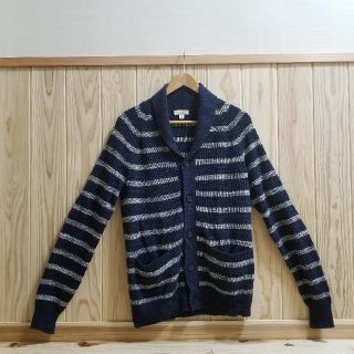 ギャップ(GAP)の値下げ！【未使用タグなし！】GAP-ギャップ-ボーダーショールカラーカーディガン(カーディガン)