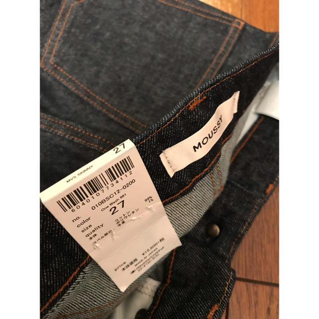 新品タグ付き; Moussy MVS Skinny One Wash 27 3