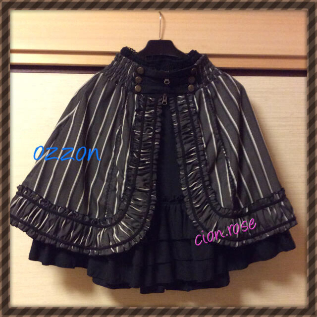 OZZON(オッズオン)のOzzon☆レジデンタルストライプ☆レイヤードスカート レディースのスカート(ひざ丈スカート)の商品写真