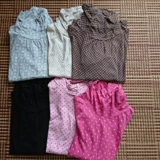 ユニクロ(UNIQLO)の女児ハイネック150㎝ 3枚セット(Tシャツ/カットソー)