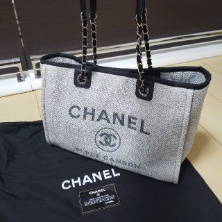 CHANEL★希少極美品 ドーヴィル トートMMグレー