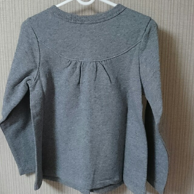 LAGOM(ラーゴム)の新品 LAGOM 裏起毛カーディガン 110 グレー SM2 キッズ キッズ/ベビー/マタニティのキッズ服女の子用(90cm~)(カーディガン)の商品写真