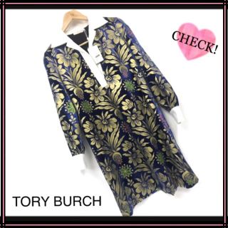 トリーバーチ(Tory Burch)のTORY BURCH トリーバーチ 花柄襟付きワンピース フラワー シャツ風(ひざ丈ワンピース)