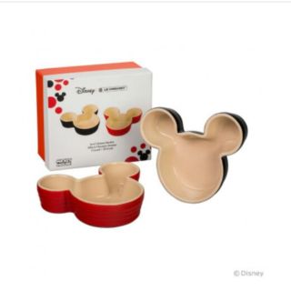 ルクルーゼ(LE CREUSET)のルクルーゼ ミッキーマウス ラムカン シャイニーブラック レッド(食器)