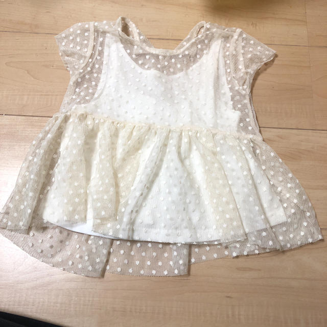 ZARA KIDS(ザラキッズ)のチュールトップス カットソー zara 110 キッズ/ベビー/マタニティのキッズ服女の子用(90cm~)(Tシャツ/カットソー)の商品写真