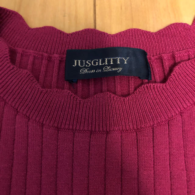 JUSGLITTY(ジャスグリッティー)のJUSGLITTY ラズベリーニット レディースのトップス(ニット/セーター)の商品写真