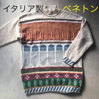 ベネトン(BENETTON)のベネトン柄ニット プルオーバー(ニット/セーター)