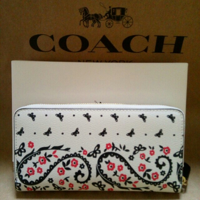 COACH(コーチ)の新品  COACH  コーチ  バンダナ バタフライ 長財布 メンズのファッション小物(長財布)の商品写真