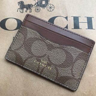 コーチ(COACH)の新品COACH カードケース キャメル(名刺入れ/定期入れ)