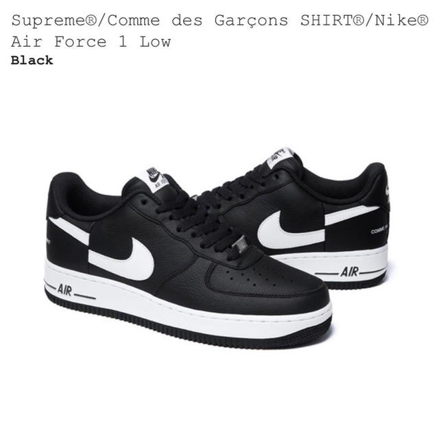 supreme air force 1Black黒サイズ