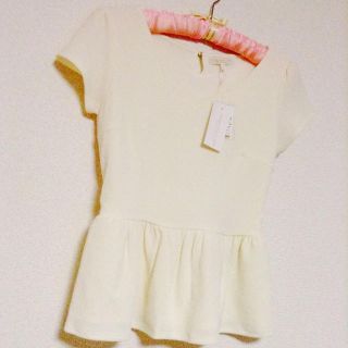 プロポーションボディドレッシング(PROPORTION BODY DRESSING)の【未使用】キラキラペプラムカットソー(カットソー(半袖/袖なし))