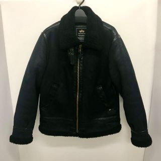 アルファインダストリーズ(ALPHA INDUSTRIES)のALPHA INDUSTRIESフライトジャケット L フェイクムートン B-3(レザージャケット)