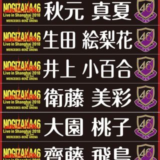 ノギザカフォーティーシックス(乃木坂46)の乃木坂46 上海 ライブ 限定 マフラータオル 推しメン タオル(アイドルグッズ)