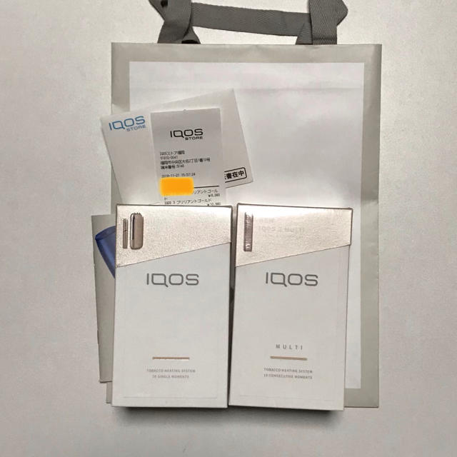 IQOS(アイコス)の11/21 購入 IQOS 3 ブリリアントゴールド 登録解除済み メンズのファッション小物(タバコグッズ)の商品写真