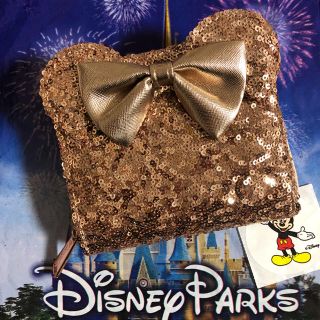 ディズニー(Disney)の新品 ピンクゴールド スパンコール ミニーちゃんのお財布(財布)