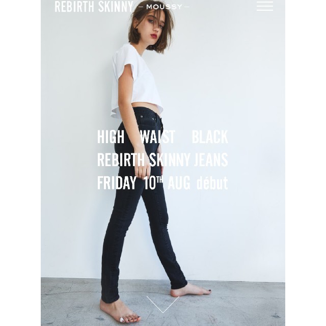 在庫超歓迎 moussy - 濃いブラック25インチ HW Rebirth BLACK SKINNY