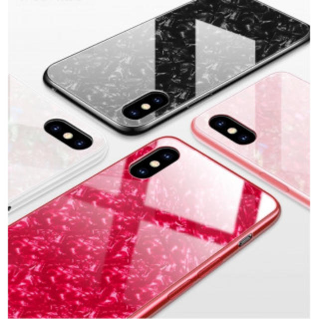 iphone X レッド　スマホケース　鏡面　ＴＰＵ スマホ/家電/カメラのスマホアクセサリー(iPhoneケース)の商品写真