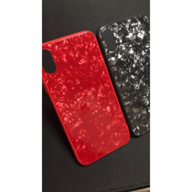 iphone X レッド　スマホケース　鏡面　ＴＰＵ スマホ/家電/カメラのスマホアクセサリー(iPhoneケース)の商品写真