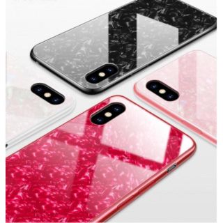 iphone X レッド　スマホケース　鏡面　ＴＰＵ(iPhoneケース)