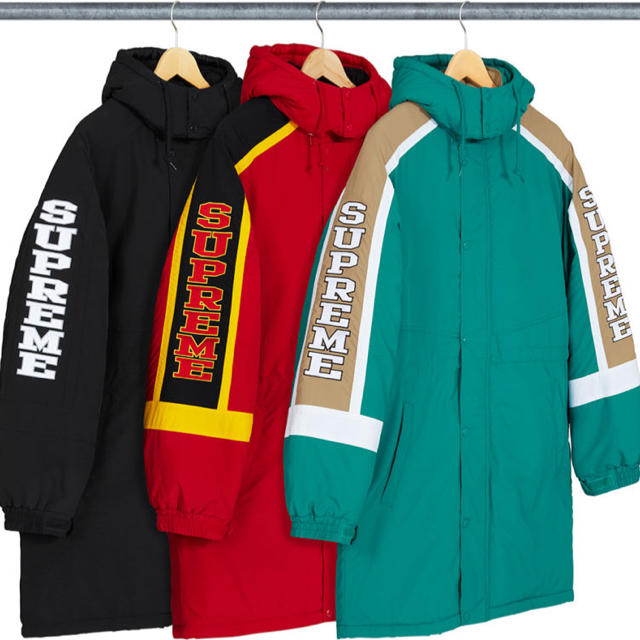 値下げ！！正規品 Sleeve Logo Sideline Parka Lサイズ