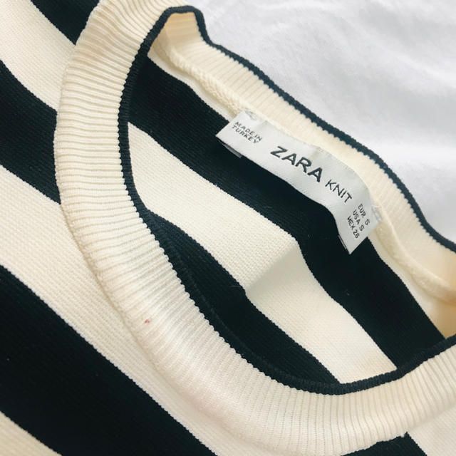 ZARA(ザラ)のZARA ボーダートップス 美品 レディースのトップス(カットソー(長袖/七分))の商品写真