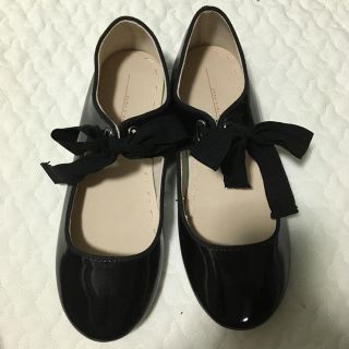 ザラキッズ(ZARA KIDS)のZARA kids リボン付きバレエ(フォーマルシューズ)