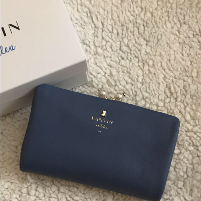 LANVIN en Bleu(ランバンオンブルー)のmy.s様専用 ランバンオンブルーがま口財布 ブルー レディースのファッション小物(財布)の商品写真