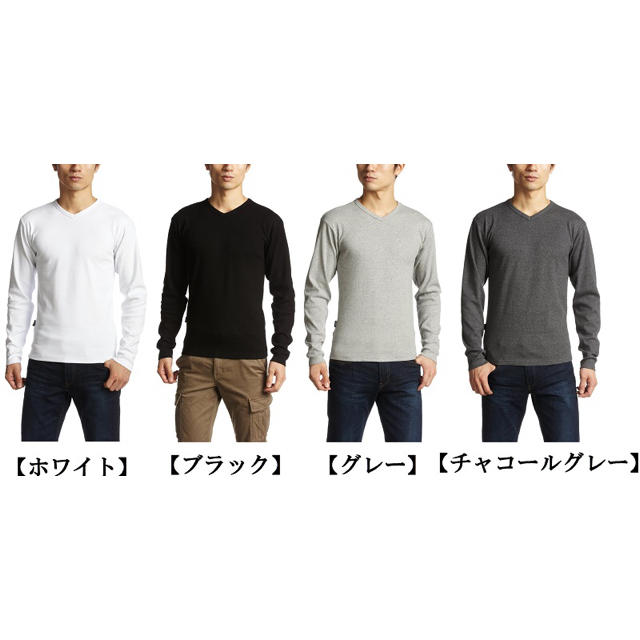 AVIREX 長袖VネックTシャツ M グレー / アヴィレックス 新品 灰色