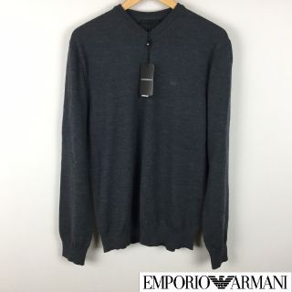 エンポリオアルマーニ(Emporio Armani)の新品 エンポリオアルマーニ 長袖ニット チャコールグレー サイズ50 タグ付(ニット/セーター)