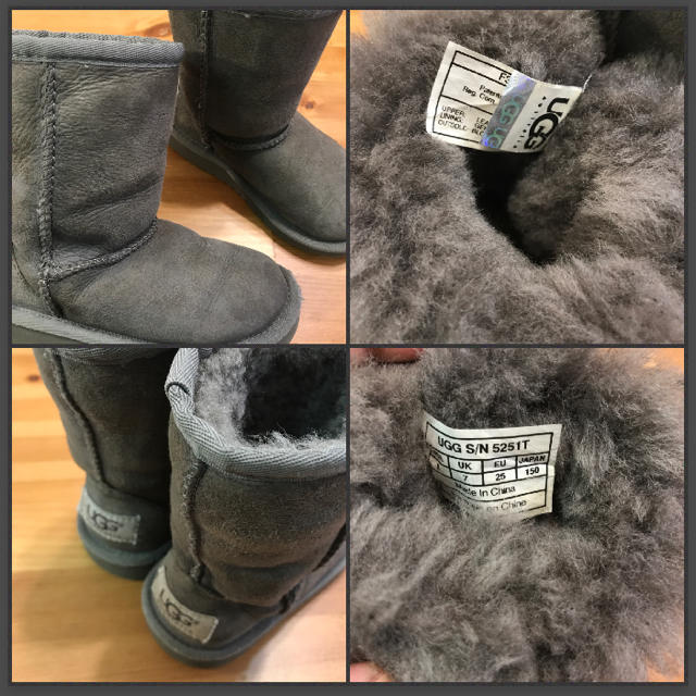 UGG(アグ)のUGG  ムートンブーツ 15㎝ グレー キッズ/ベビー/マタニティのキッズ靴/シューズ(15cm~)(ブーツ)の商品写真