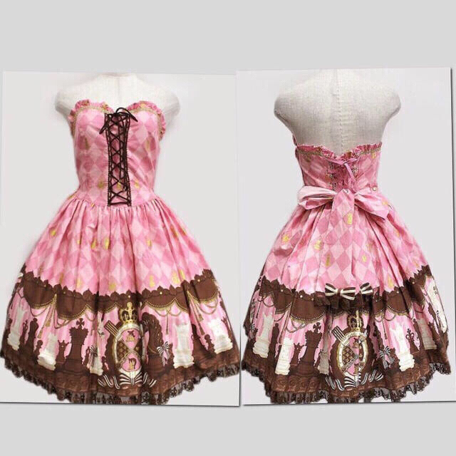 Angelic Pretty - 《値下げ》チェスチョコJSKピンク♡の通販 by Angelic Pretty - 《値下げ》チェスチョコJSKピンク♡の通販 by