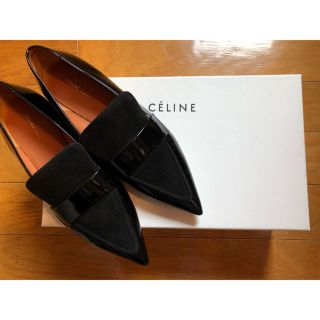 セリーヌ(celine)のココホレわんわん様専用 CELINE エナメル パンプス ブラック(ハイヒール/パンプス)