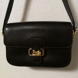 セリーヌ(celine)の美品 OLD CELINE ダークブラウン(ショルダーバッグ)