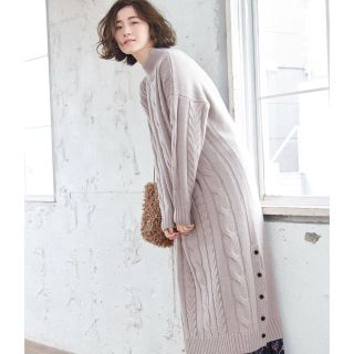 ロペピクニック(Rope' Picnic)の新品 ROPE' PICNIC ケーブル編みニットワンピース(ロングワンピース/マキシワンピース)