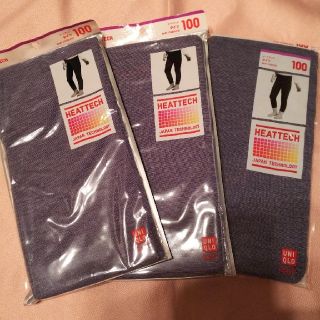 ユニクロ(UNIQLO)のユニクロ ヒートテックタイツ 100 3枚 新品 未開封(靴下/タイツ)