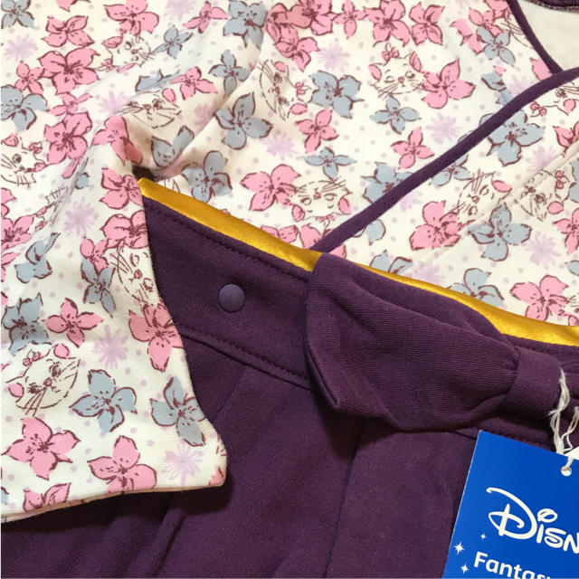 Disney(ディズニー)の新品タグ付き70袴はかまロンパースディズニーマリーちゃん⑤ キッズ/ベビー/マタニティのベビー服(~85cm)(和服/着物)の商品写真