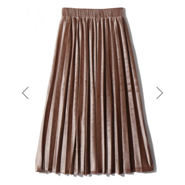 GRL(グレイル)のプリーツベロアスカート レディースのスカート(ひざ丈スカート)の商品写真